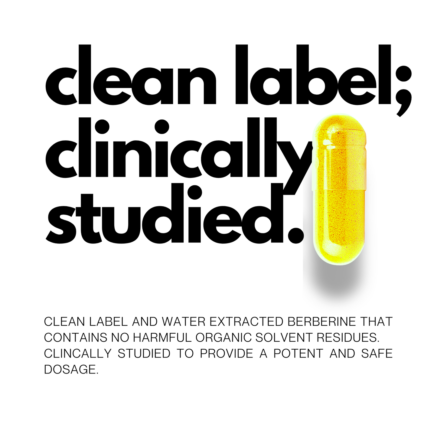 Berberine 97% High Strength Supplement Clean Label